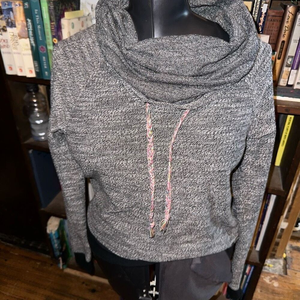 Roxy cowl beachy lightweight heathered cozy S sweatshirt